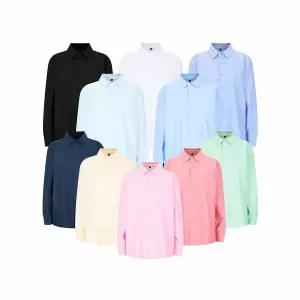 [하프클럽/샵앤]여성 카라넥 스탠다드핏 옥스퍼드 긴발 남방 셔츠 INT-WBL-2060