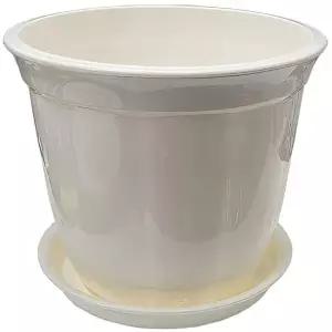 원형 도자기느낌 식물 화초 분갈이 PP 화분 받침 7호 키우기