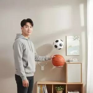 [골드스마일]스포츠공 벽걸이 거치대 농구공 축구공 정리대 볼 보관 선반 수납함