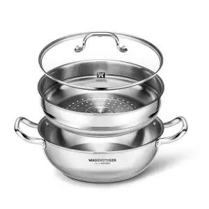 바겐슈타이거 스텐 멀티 2단 스팀팟 찜기 냄비 찜냄비 32cm