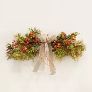 마로니에 조화 꽃 가랜드 55cm 인테리어 가을 벽장식 벽걸이 현관 문 꾸미기