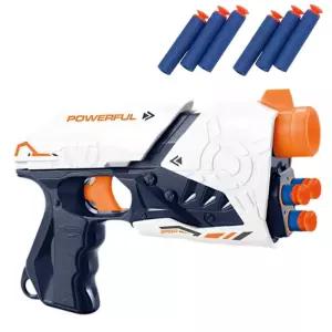 자동 다트총 다트건 장난감총 실내게임 다트탄 수납 가능 흡착스펀치탄 6P총 스폰지총 스폰지건 지건 너프