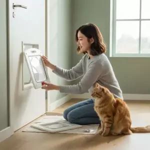 강아지 고양이 반려동물 펫도어 셀프 설치형