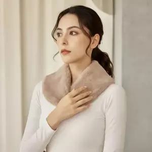 겨울 어깨보온대 수면 방한숄 어깨워머 털안감 보온조끼 극세사