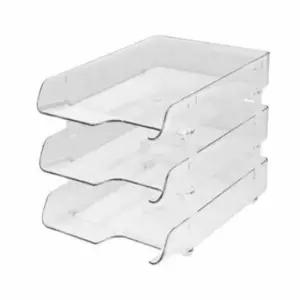 [문구] 서류 정리함 투명 파일 정리대 받침대 문서 정리 수납용품