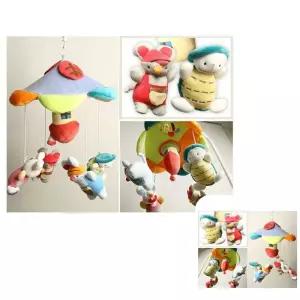 토끼와 아기 칼라모빌 봉제인형 오르골포함 거북이 멜로디완구 딸랑이