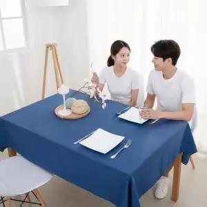 감성 린넨 방수 식탁보 테이블커버 홈카페 캠핑용 220cm