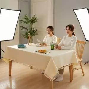감성 방수 식탁보 테이블보 식탁커버 태슬 장식 90x140cm