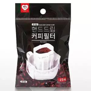 [콩심팥심]핸드드립 드립백 커피 거름종이 거름망 여과지 필터 15매