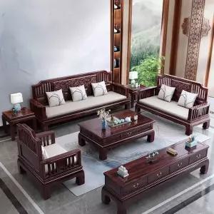 마호가니 나무 벤치 인위 소파 인용 조합 일자 인실 좌석