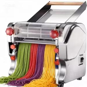 디우나오지 상업용 파스타 메이커 기계 전기 면 만두 스테인리스 이중 나이프 분해 없음-3/9mm 너비 두께