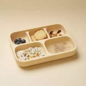 [보리보리/에디슨]에디슨 자기주도 실리콘 흡착 5구 식판 이유식 식기 유아식판