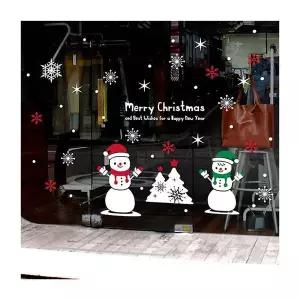 크리스마스 QA30LG02 눈사람브라더 중형 유리창문 데코스티커