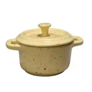 도자기찜기 베로나루체 찜기 전자레인지 오븐 다용도 찜냄비 10cm 노랑