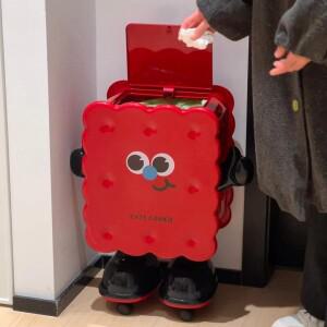 대용량 창의적 패셔너블 고급스러운 분위기의 바퀴 달린 쓰레기통 (거실 가정용) 신제품 2026년형