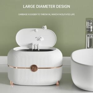 뚜껑이 달린 데스크탑 쓰레기통 미니 보관통 침대 옆 침실 거실 커피 테이블 소형 프레스 종이 바구니
