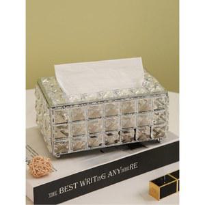 메탈골드 각티슈케이스 티슈커버 보석 박스 다리 큐빅 페이퍼 거실 테이블 업소용 금박장