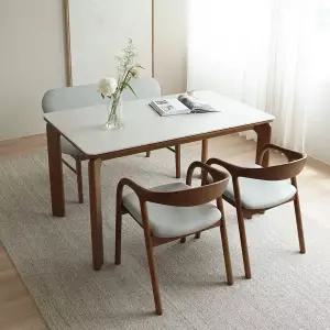 [마루이] 누아보 통세라믹 4인용 1400 식탁세트_벤치형