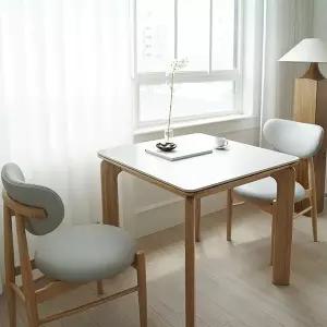 [마루이] 로이드 포세린 통세라믹 2인용 800 식탁세트_의자형