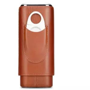 휴대용 가죽 시가 파우치 여행 케이스