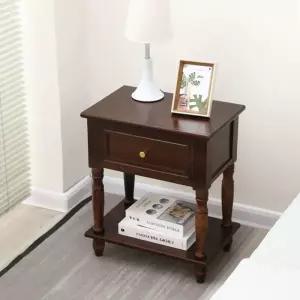 2단 원목장 침실 수납 화이트 장 미니 테이블 안방 속옷장 침대 서랍 삼나무