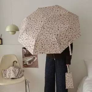 [애슬릿] 3단 양우산 암막 코팅 파우치 휴대용 미니 예쁜 양산