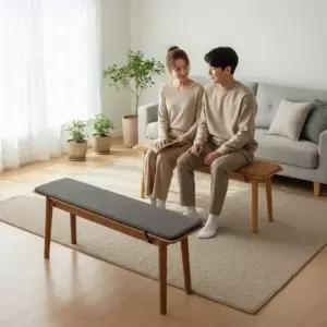 인테리어 벤치 긴의자 쿠션 방석 30x80cm 식탁 의자 패드 등받이 좌석