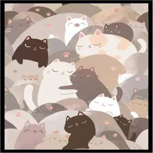 렐름가드 100ct 텍스처 매트 TCG/MTG 카드 아트 슬리브 (파스텔 캣츠)