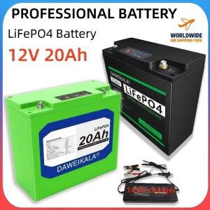 12V 20Ah LiFePO4 배터리(30A BMS 포함) 파워 휠 어군탐지기 조명 공급용 딥 사이클 리튬 표시 기능