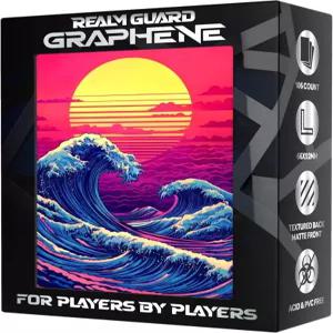 렐름가드 그래핀 - 100ct 텍스처 매트 TCG/MTG 아트 슬리브(네온 레트로 웨이브)