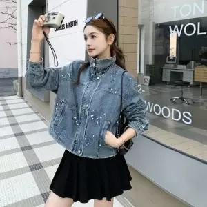 데님 여성용 봄옷 코트 자켓 자수 스팽글 원픽1