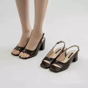 [소보제화]카이든 슬링백 오픈토 미들힐 4cm 7cm