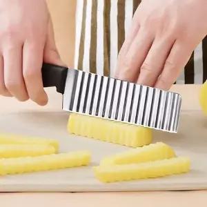 [콩심팥심]잔솔 스테인리스 웨이브 칼 물결 무늬 피클 야채 부엌