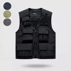 [콩심팥심]잔솔 등산 조끼 여름 망사 메쉬 수납 경량 쿨 아이스