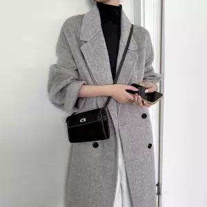 여성 겨울 모직 안감 다운 코트 롱코트 제품