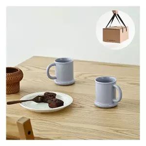 에라토 브런치 접시 머그 3p 세트 러버 플레이트 디저트 그릇 MNS