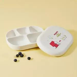 락앤락 유아식 자기주도 식판 스누피 리틀럽 실리콘 흡착 그릇 MNA