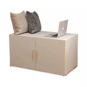 미니이불장 원룸용 선반 공간 옷장 2문 화이트 낮은장 수납