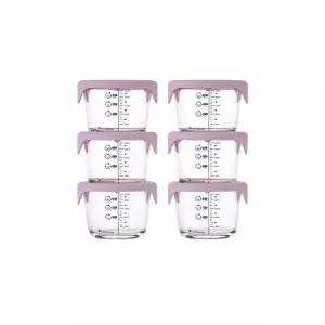 락앤락 내열유리 이유식 용기 6p 리틀럽 디어 실리콘캡 트라이탄 뚜껑 실리콘캡 3P+3P MNA