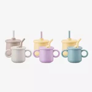 락앤락 유아 실리콘 빨대컵 세트 리틀럽 일자 양손컵 200ml MNA