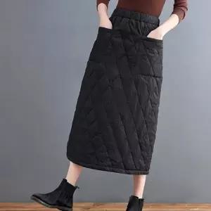 |CCK19D9|여성 겨울 필수 따뜻한 보온 롱 스커트