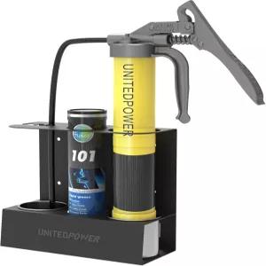 UNITPOWER 그리스 건 홀더 월 마운트 보관 랙 작업장 쇼핑 탈착식 드립 컵이 있는 차고 및 예비 카트리지
