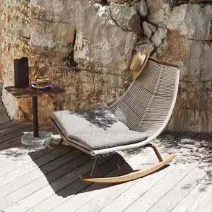 야외 카페 1인용 흔들의자 발코니 로프 직조 수유의자 북유럽 스윙체어 테라스 독서 휴식