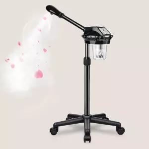 딥 하이드레이션을 위한 전문 얼굴 스팀기 더 많은 스팀을 갖춘 오존 시간 설정이 가능한 바퀴 달린