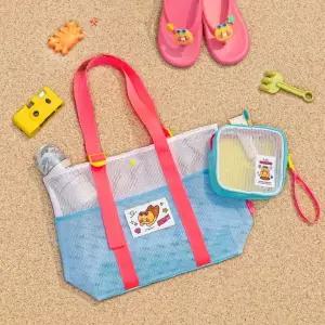 메쉬 수납 비치백 430x120x300mm 여름 해변 물놀이 수영장 목욕 가방