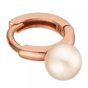 [비앤비골드] 14K 귀걸이 심플 4mm진주 후프 피어싱 귀걸이 (한쪽) NPE23920