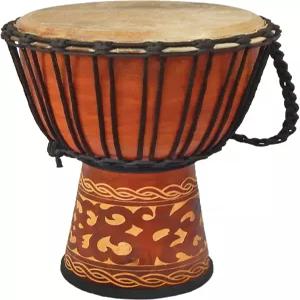 테레 퍼커션 젬베 스탠다드 라인 조각 수제 드럼 서클 악기 조각된 마호가니 높이 20인치 머리 10인치