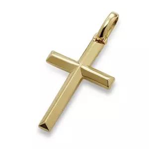 [비앤비골드] 14K 각진 볼륨 십자가 펜던트 NPP34319