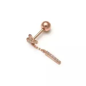 [비앤비골드] 14K T 드롭 큐빅 피어싱귀걸이(한쪽) JNE27314