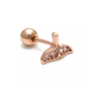 [비앤비골드] 14K 고래 꼬리 큐빅 피어싱 귀걸이 (한쪽) NPE21707